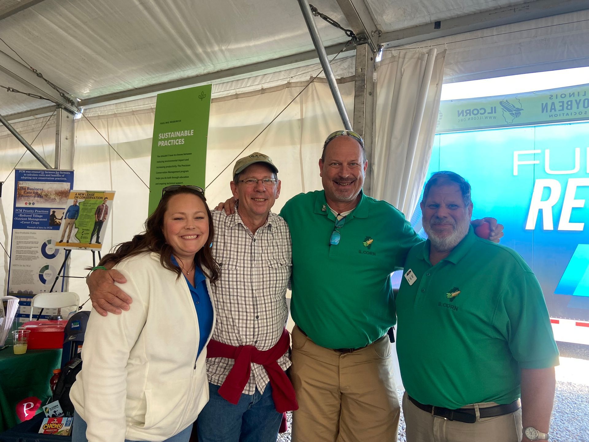 Lindsay, Phil, Jim and Dave a couple years ago at Farm Progress Show