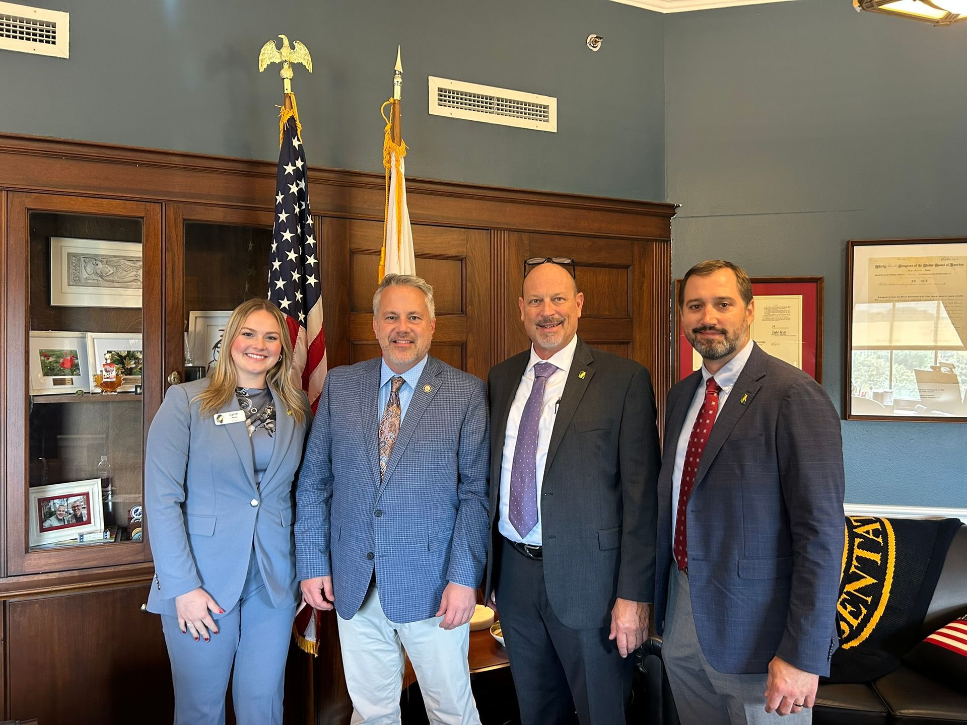 Lyndi Allen, Rep. Eric Sorensen, Jim Tarmann, and Greg Goodwin