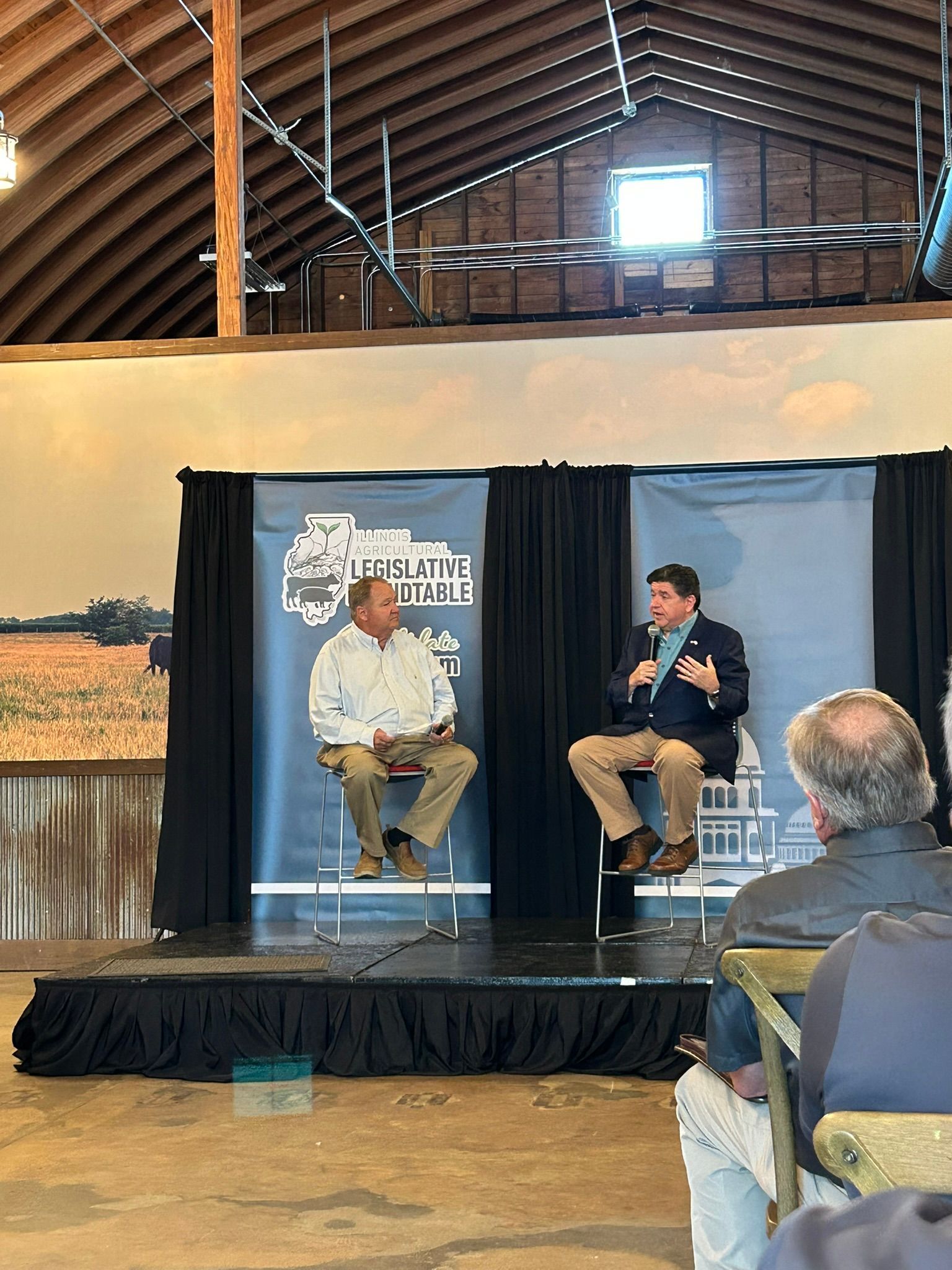 Gov. JB Pritzker and IFB's Philip Nelson