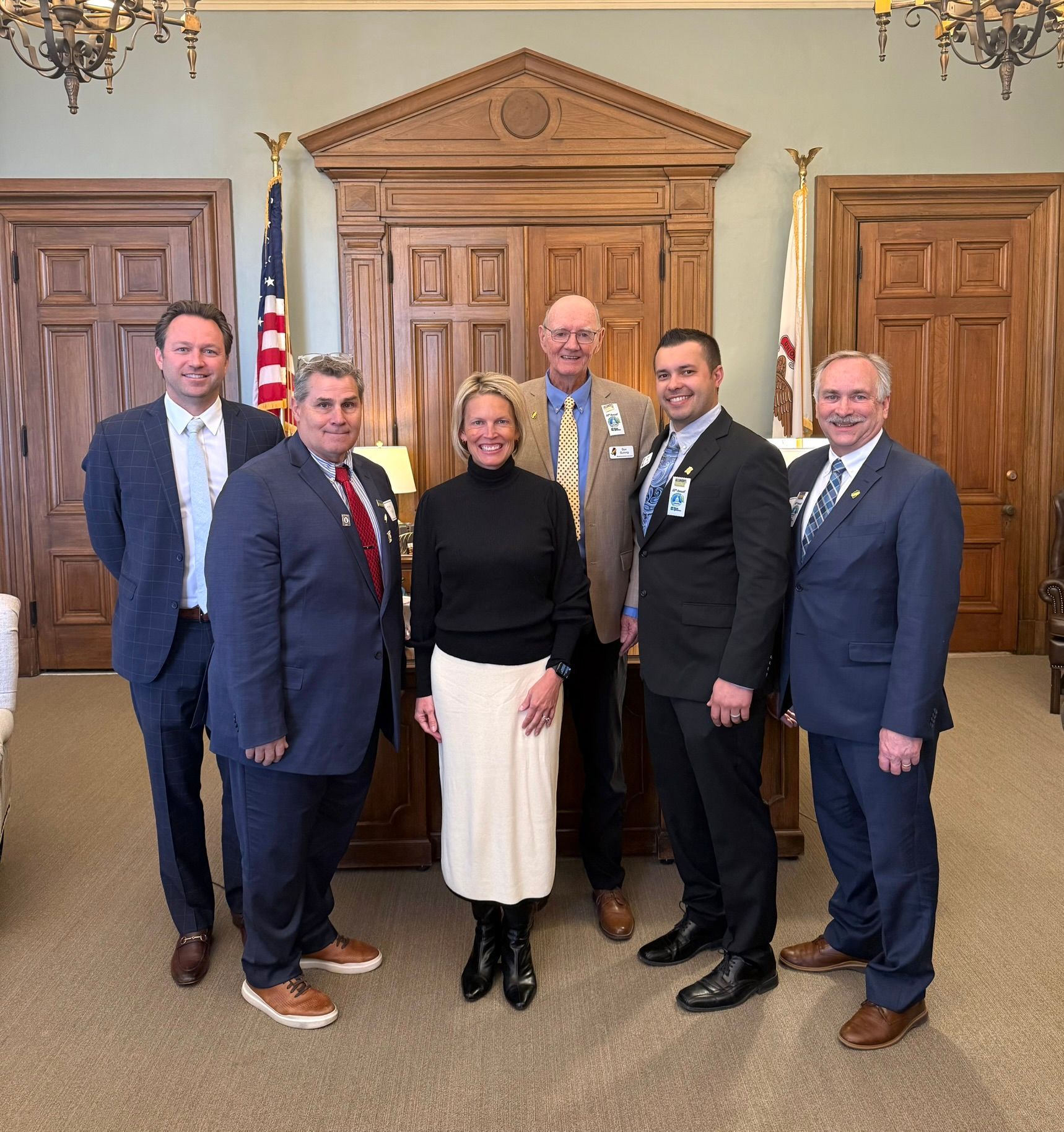 Brad Stotler, Tim Thompson, Rep. Tony McCombie, Don Guinnip, Evan Marr, and Rod Weinzierl