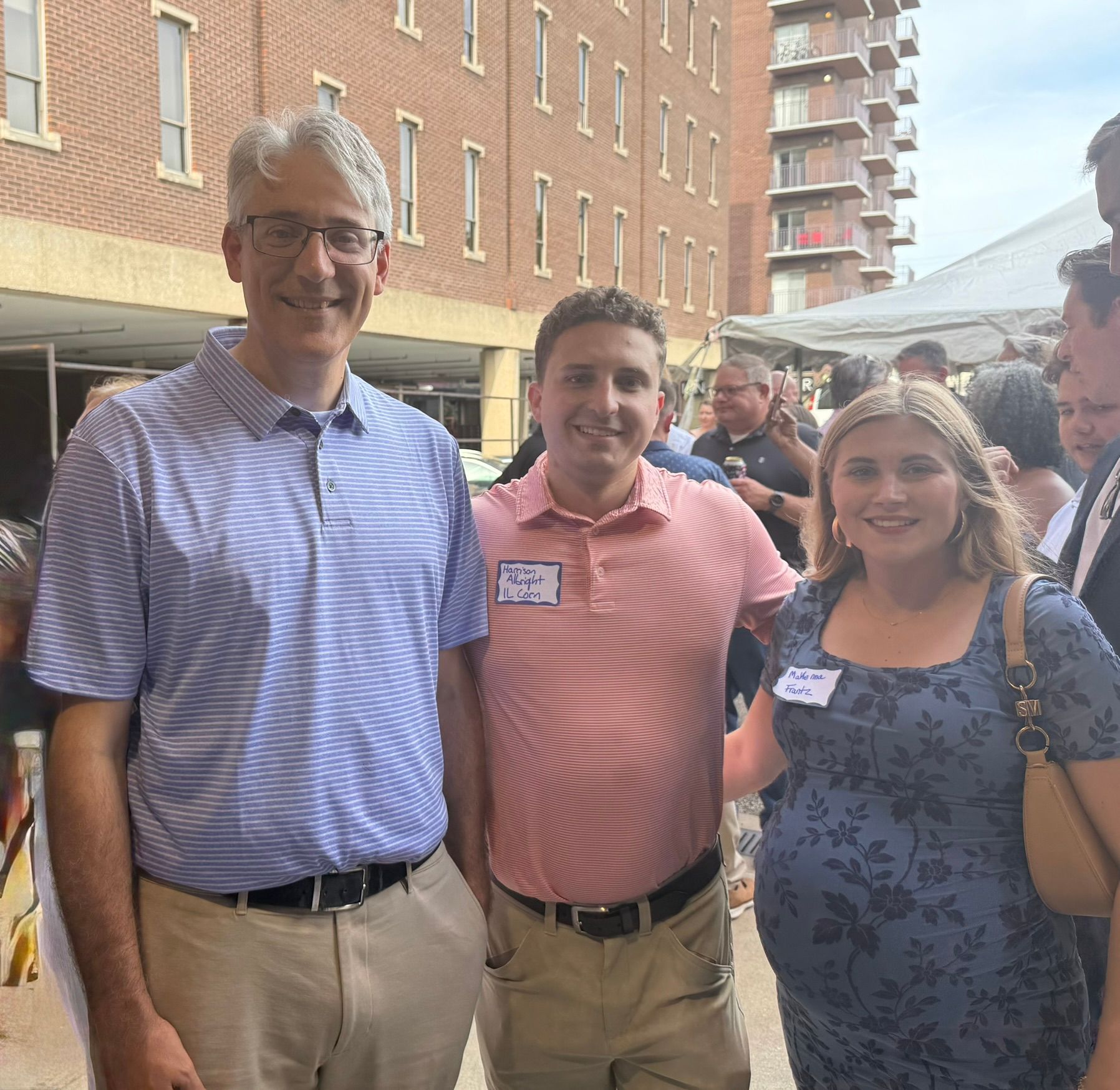 Sen. Mike Halpin, Harrison Albright, and Makenna Frantz