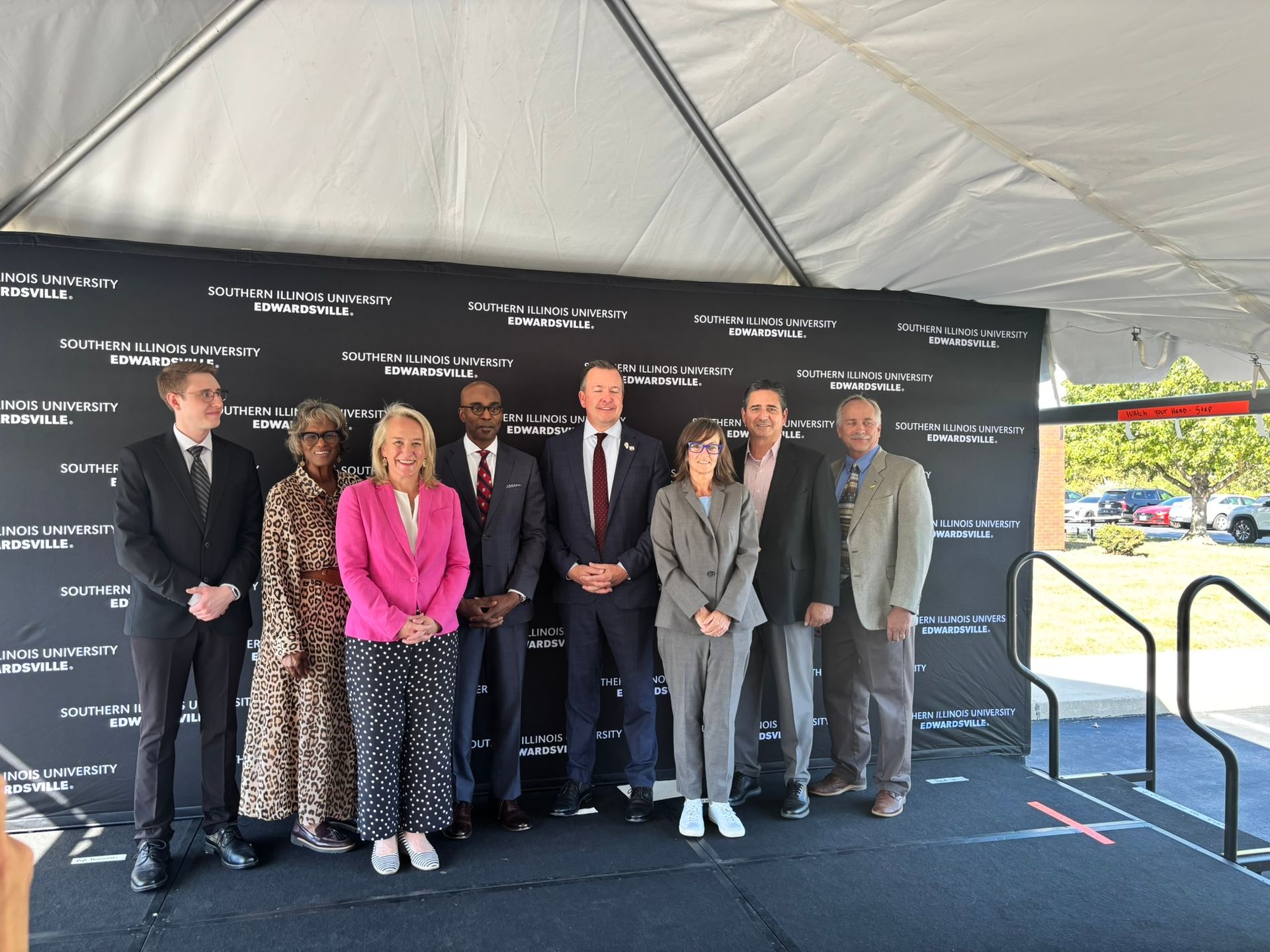 Sen. Doris Turner, Rep. Nikki Budzinski, Rep. Katie Stuart, Illinois Dept. of Ag Director Jerry Costello, and IL Corn Rod Weinzierl at the NCERC expansion announcement