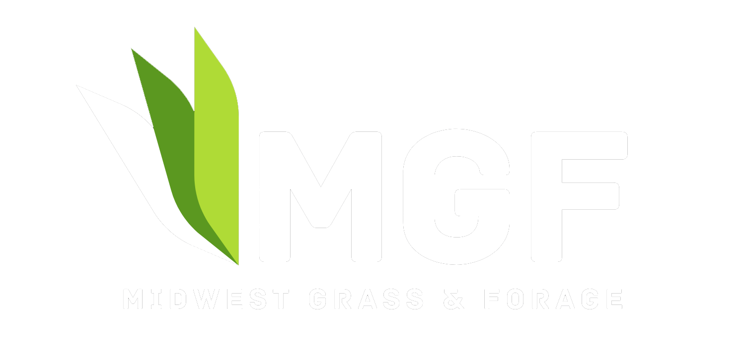 Midwest grass and forage white logo