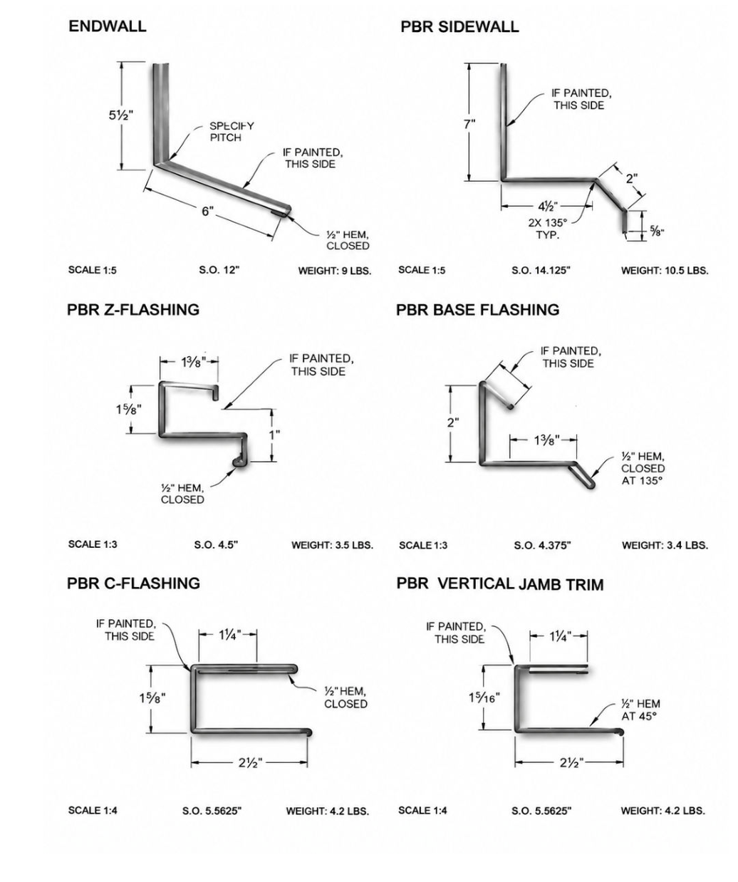 Technical construction diagram showing sidewalk and flashing detail cross-sections with dimensions.