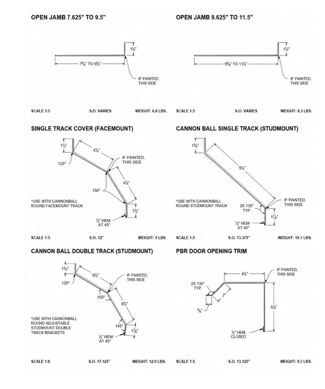 Technical diagram showing multiple side-view sketches of an adjustable door closer/bracket in different positions.