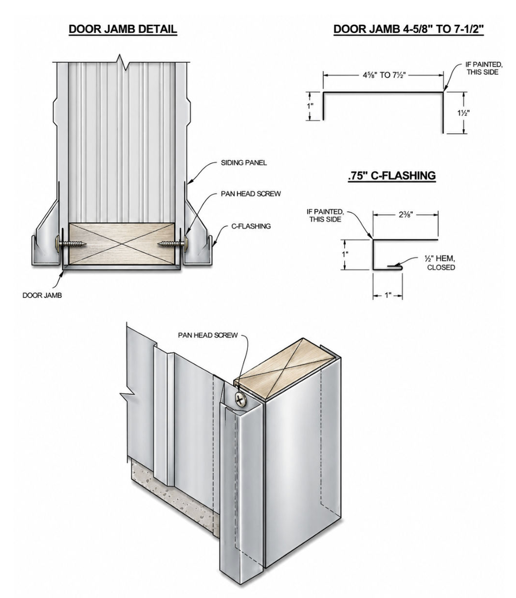 Door Jam Diagrams - Corrugated