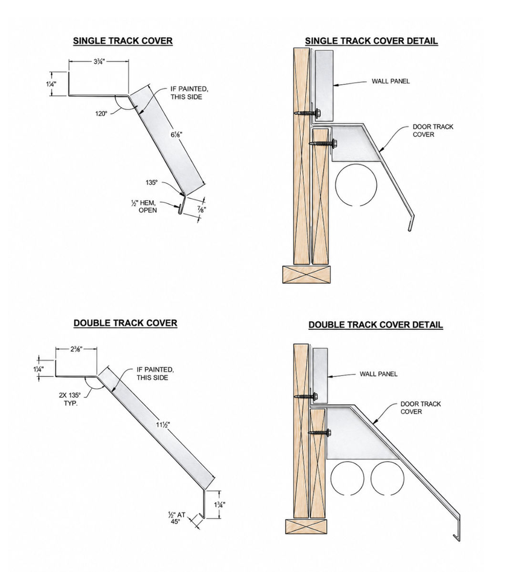 Door Track Diagrams - Corrugated