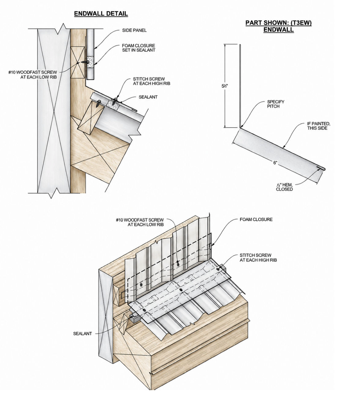 ENDWALL DIAGRAMS FOR CORRUGATED PANELS