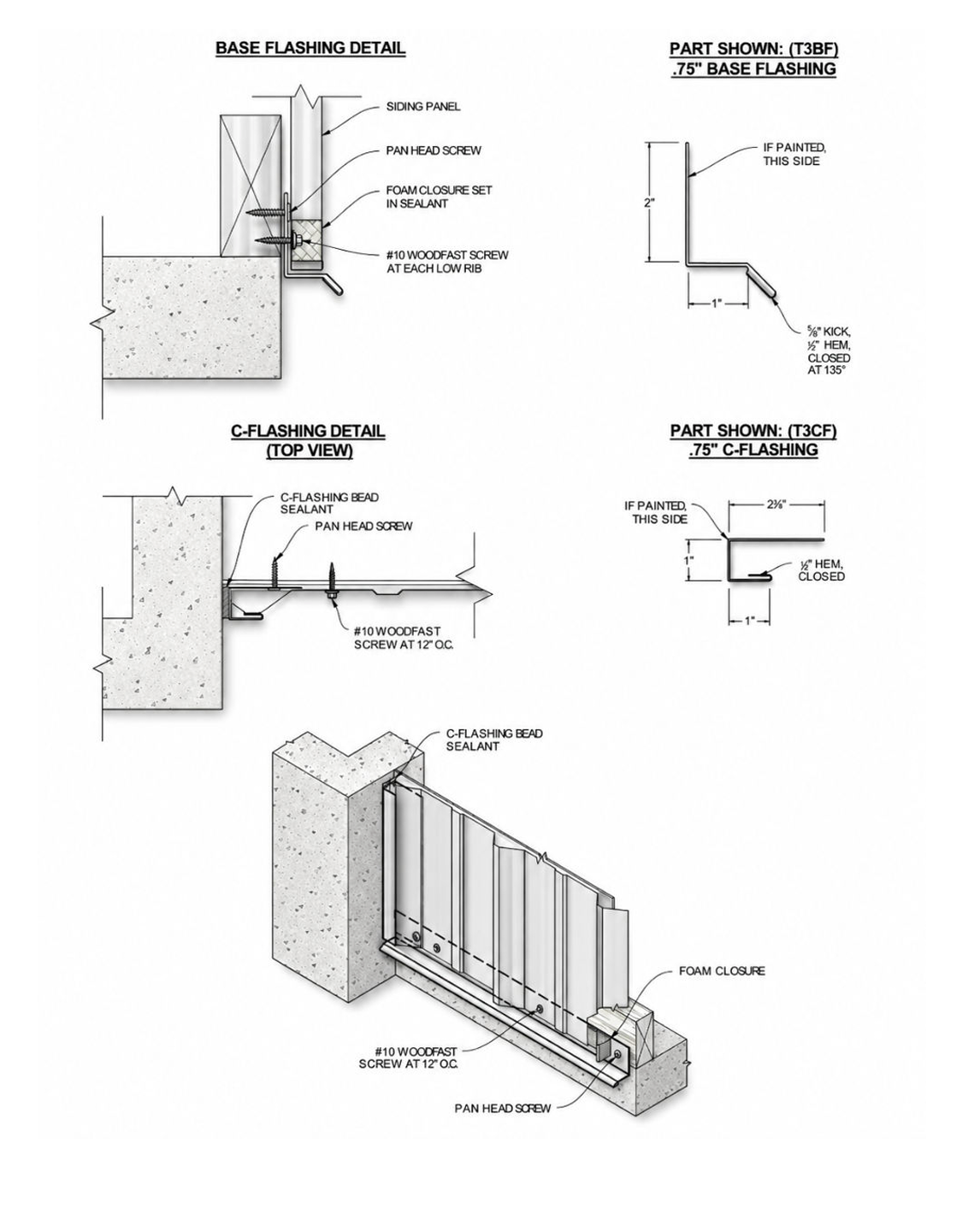 Wall Base and C-Flashings
