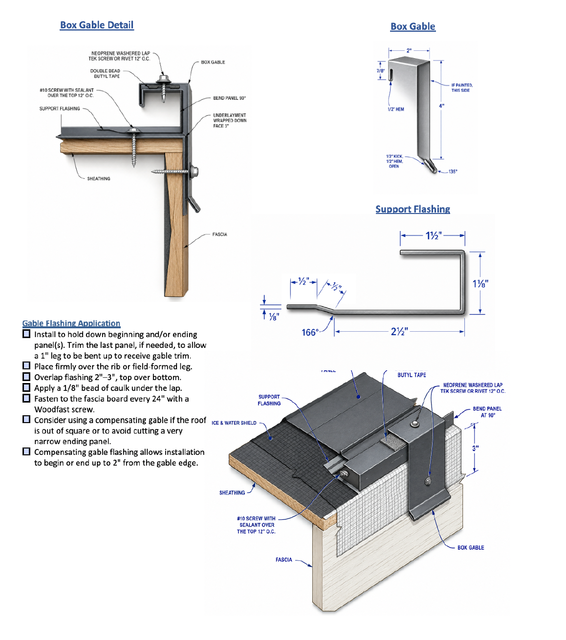 box gable details and diagram