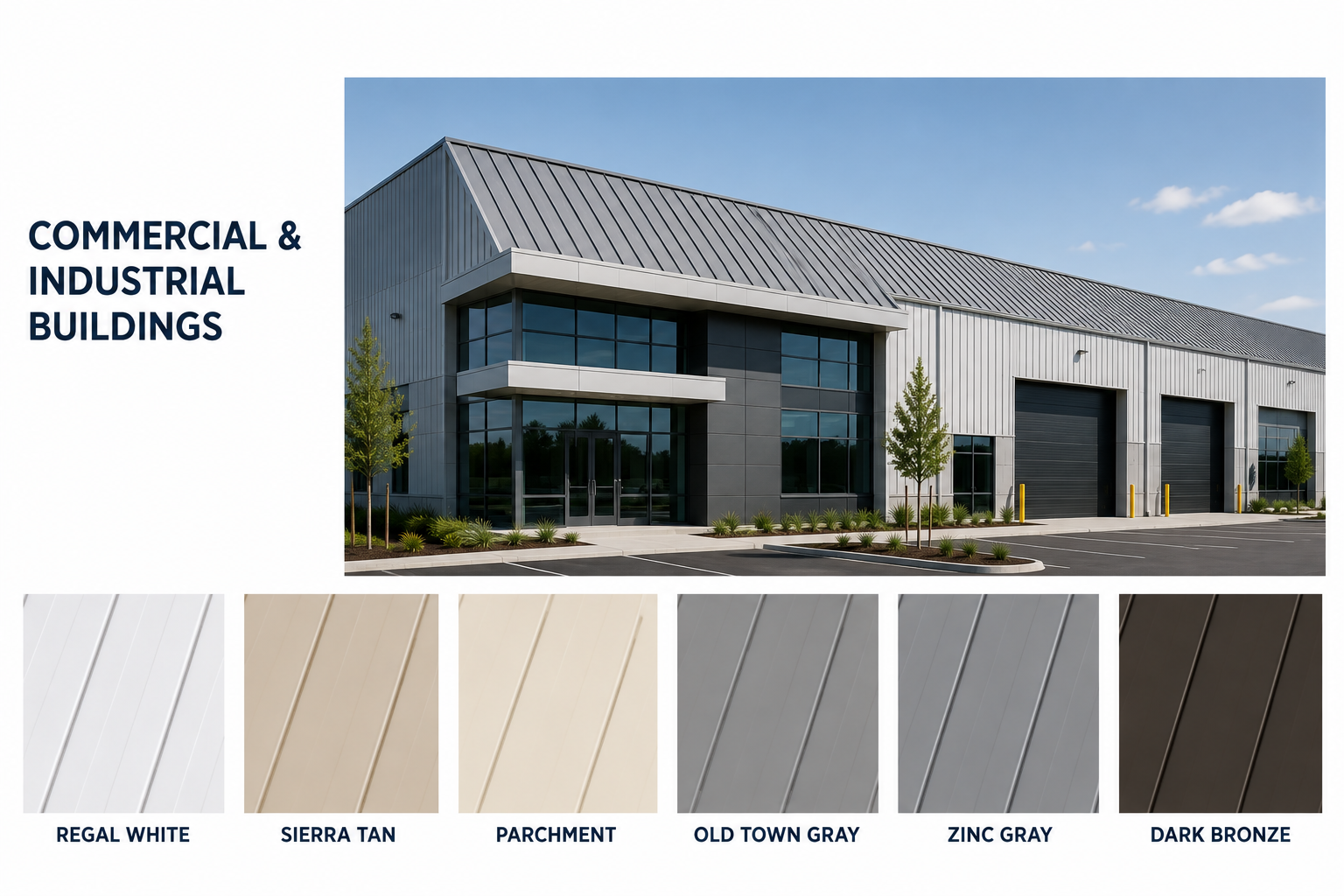 commercial metal roofing colors