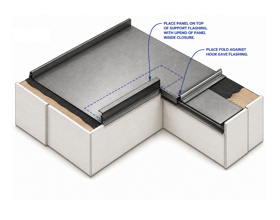 eave to gable transition step 3