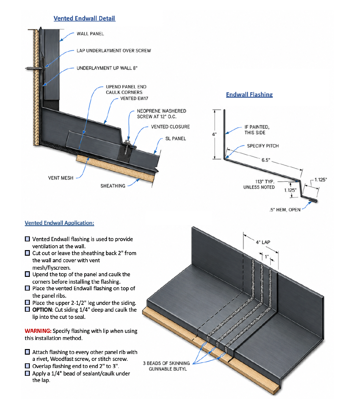 vented wall details & diagrams