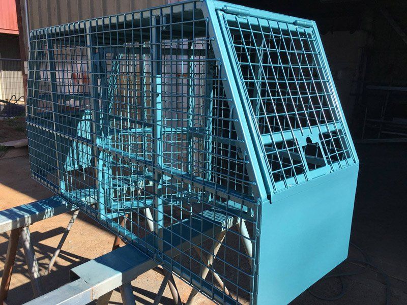Dog Crate And Canopy — Steel Fabricators in Dubbo, NSW