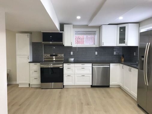 Complete kitchenette in a basement apartment in North Oshawa.