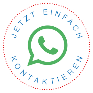 Button mit WhatsApp Logo und Text 