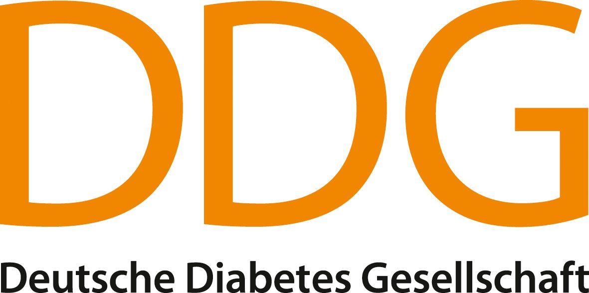 Das Logo der Deutschen Diabetes Gesellschaft ist orange und schwarz