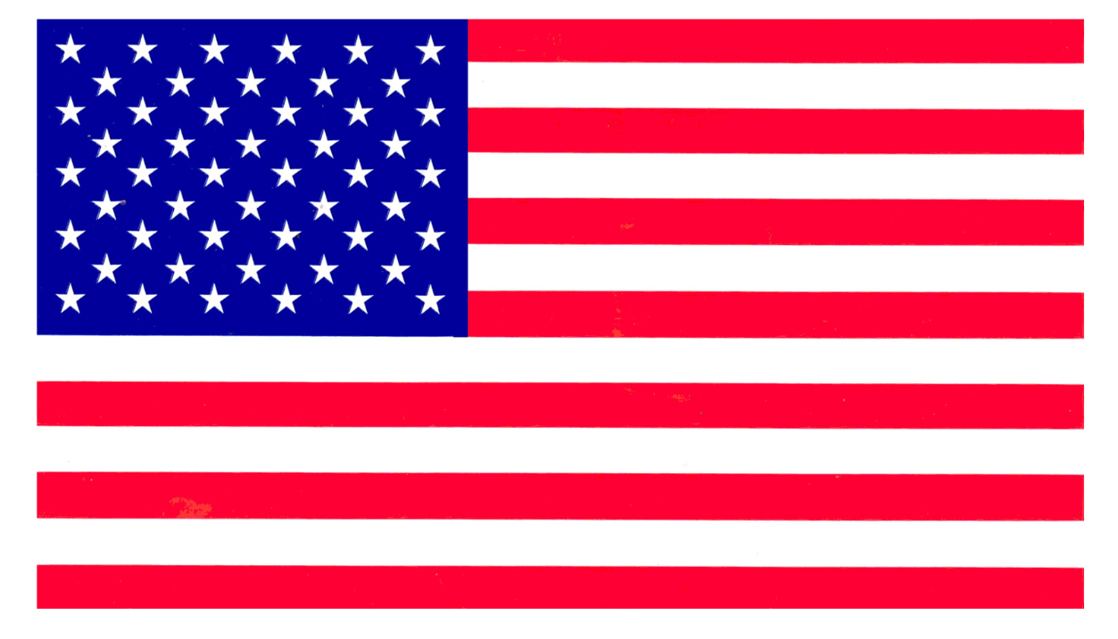 Patriotic Icon of an American Flag  Red white & Blue 
