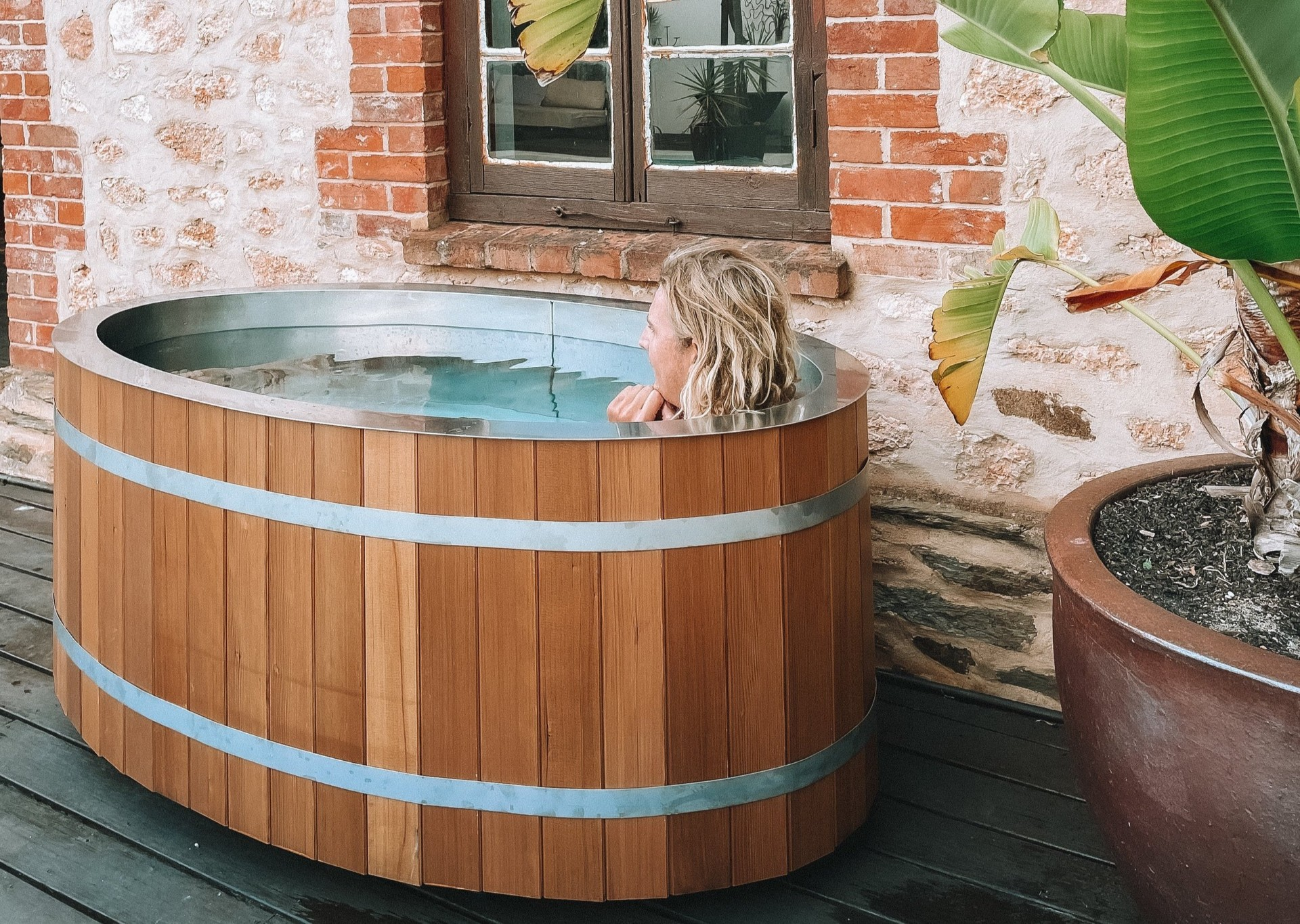 Cedar and Stainless Steel Ice Bath - 'Poseidon'
