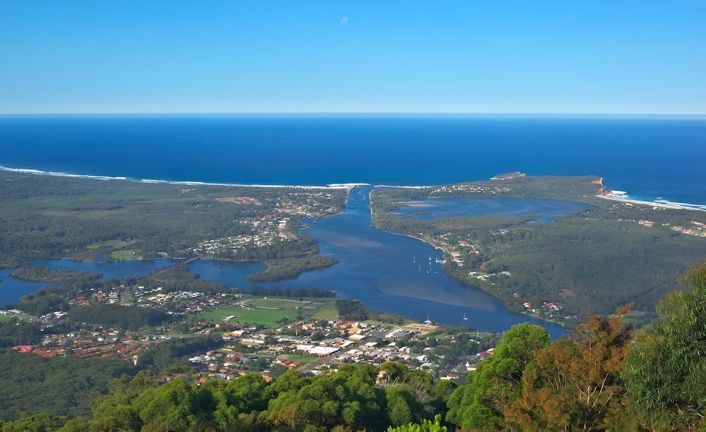 A View Of A River Surrounded By Trees And A Body Of Water — Alex's Vegetation in Laurieton, NSW