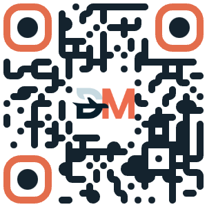 A qr code with the letter m on it