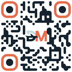 A qr code with the letter m on it