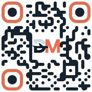 A qr code with the letter m on it