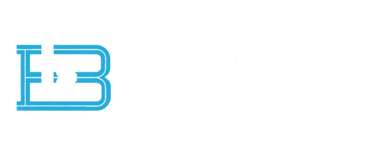 Blue stylized “C&B” logo on a white background