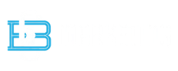Blue stylized “C&B” logo on a white background