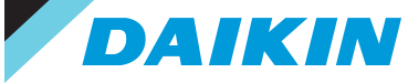 A blue daikin logo on a white background
