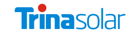 A blue and red logo for trinasolar on a white background