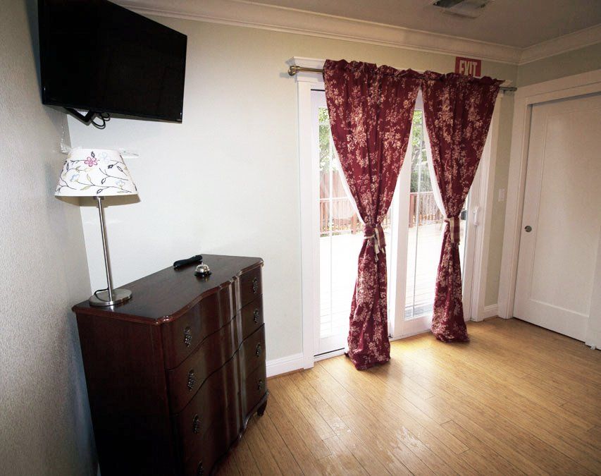 dresser and door