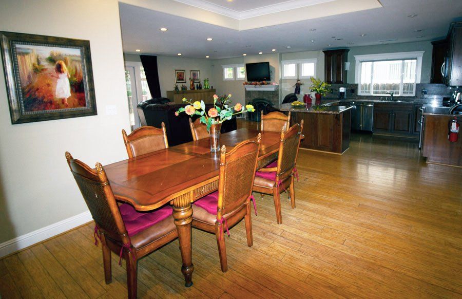 dining room with table