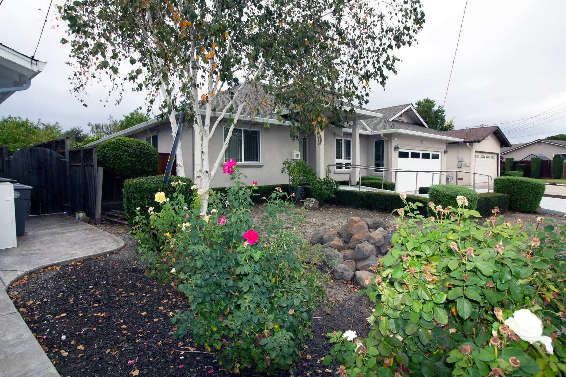 house with flowers
