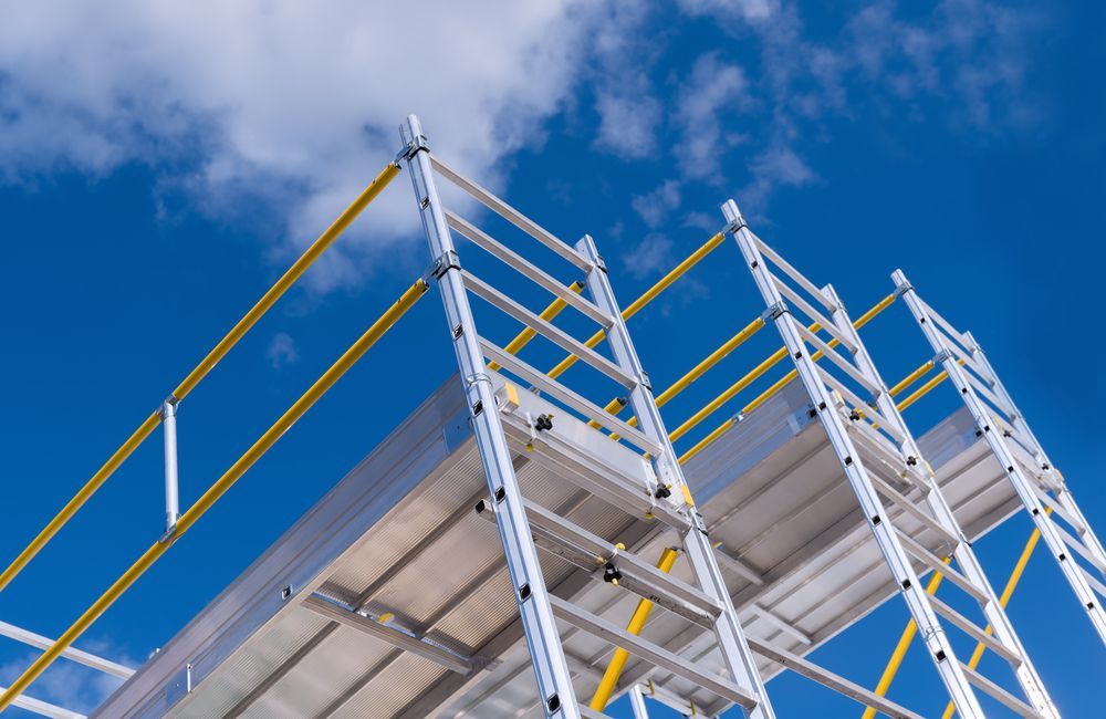 A Scaffolding With a Blue Sky in the Background — NRS Scaffolding Pty Ltd in Clarence Valley, NSW