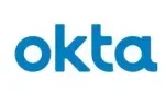 Okta logo in blue text on a white background