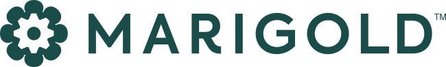 Marigold logo with a teal flower icon and the word “MARIGOLD” in teal text