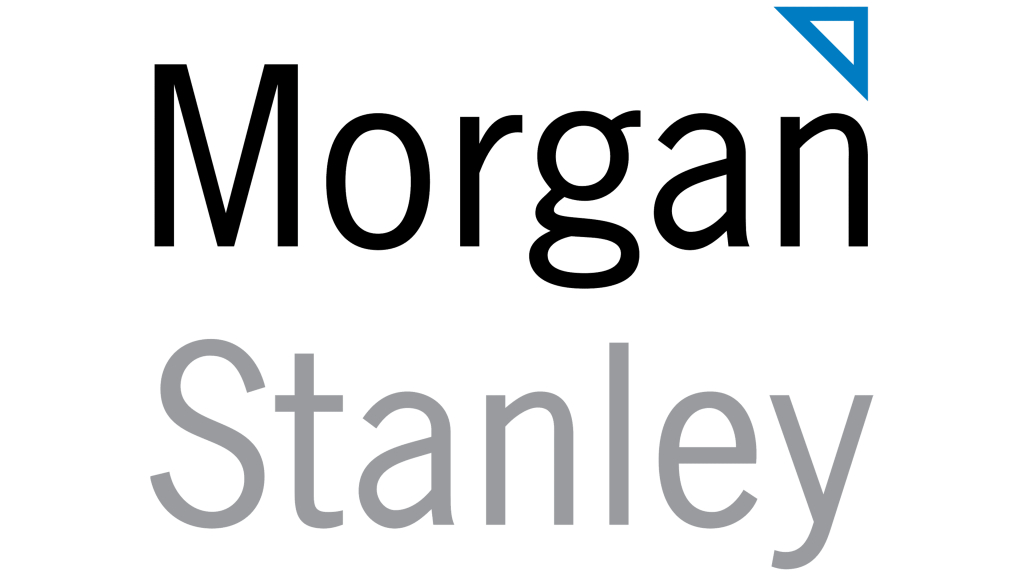 Morgan Stanley logo in black and gray text with a small blue corner mark.