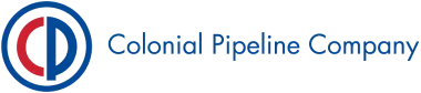 Colonial Pipeline Company logo with blue and red circular emblem and blue text on white background