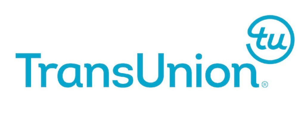 TransUnion logo in blue with a circular “tu” mark