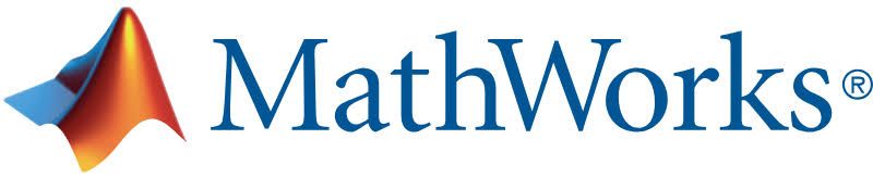 MathWorks logo with orange-red wave icon and blue wordmark on white background