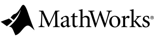 MathWorks logo with black stylized wave icon and black text on white background