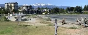 Parksville beach with Mount Arrowsmith in the background
