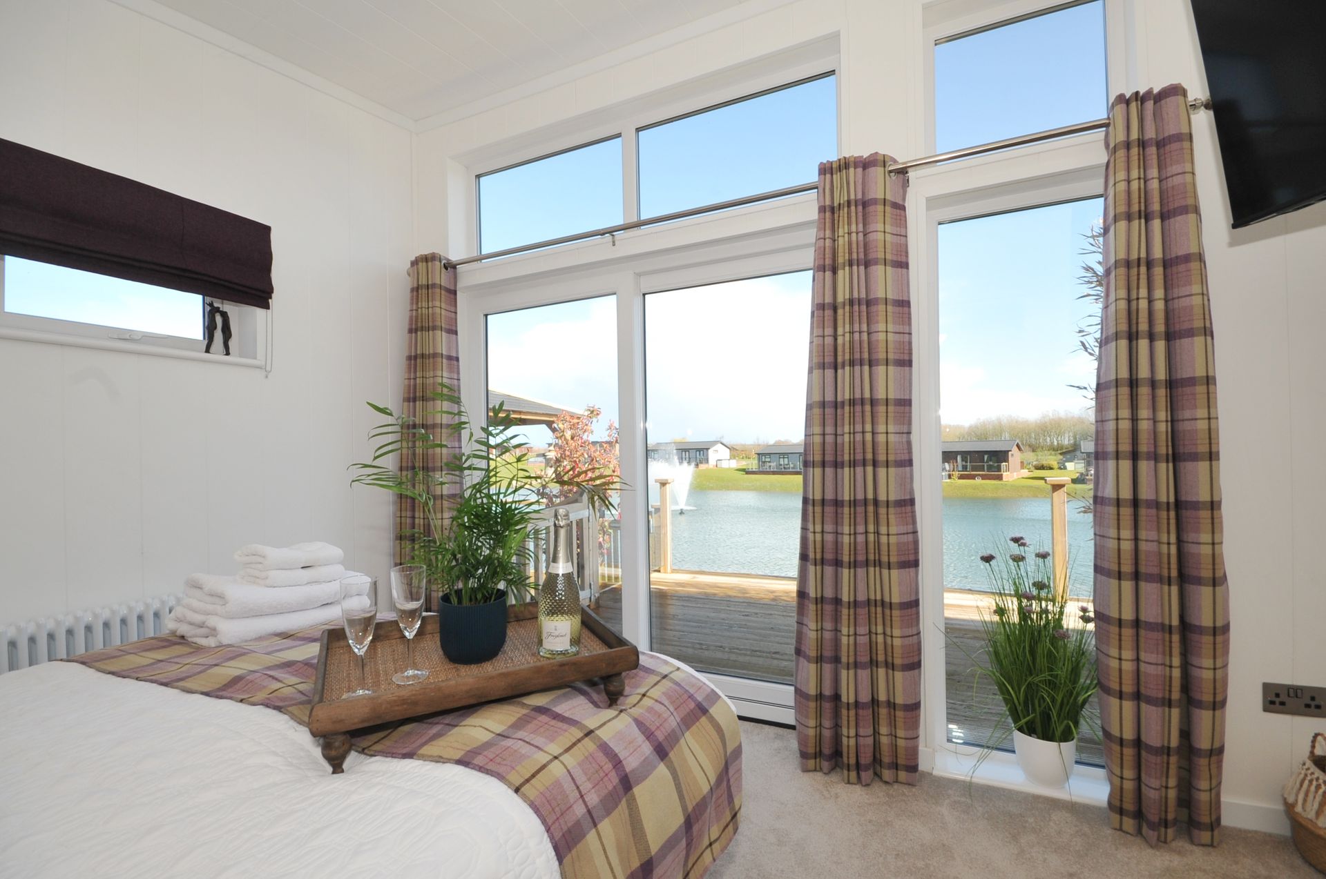 lodge view over lake