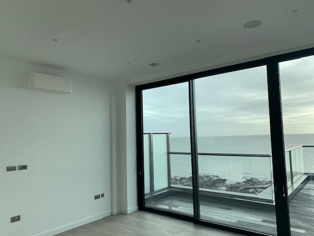 Wall mount installed in the sea view living area
