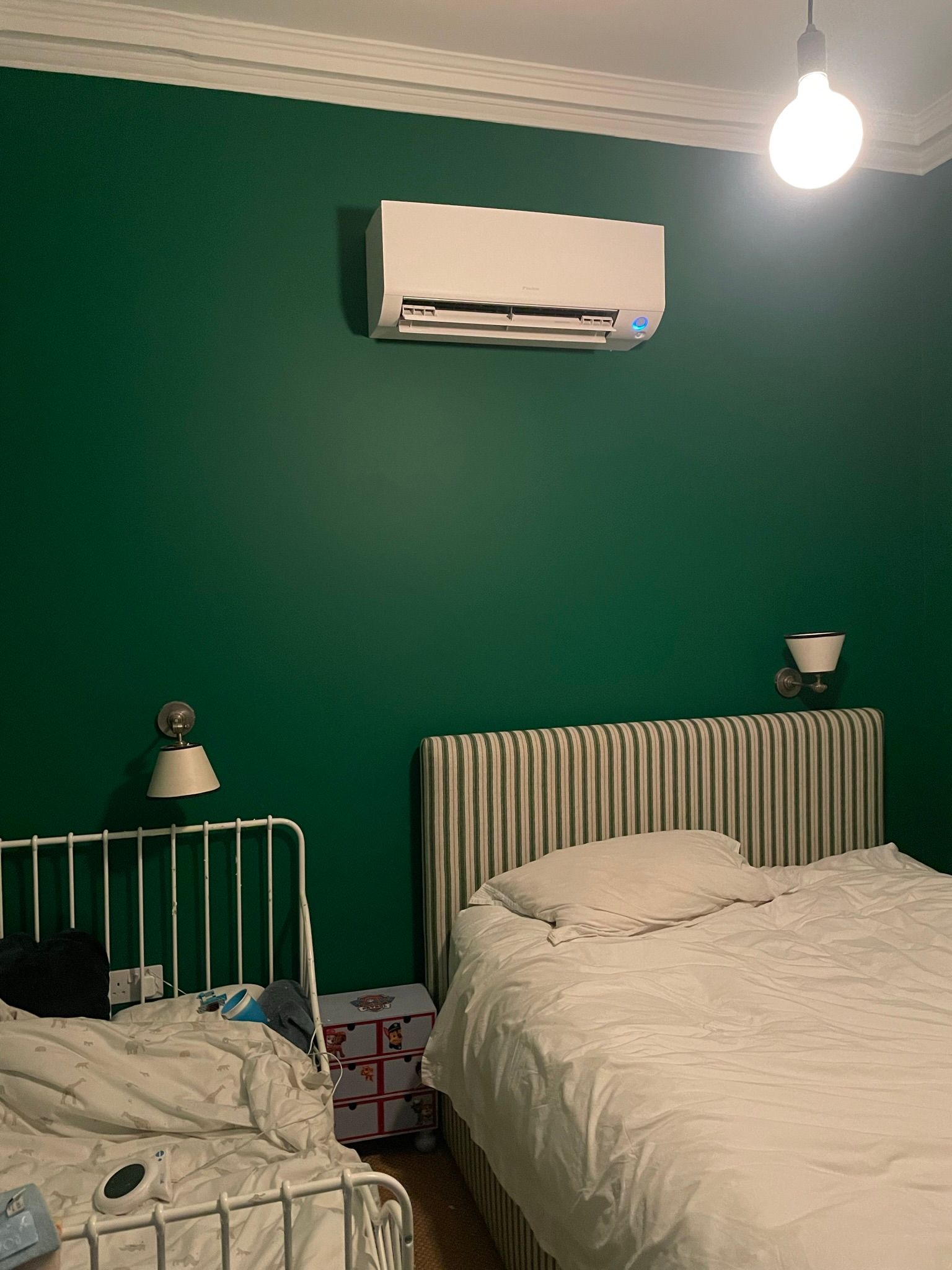 Single split installation to bedroom