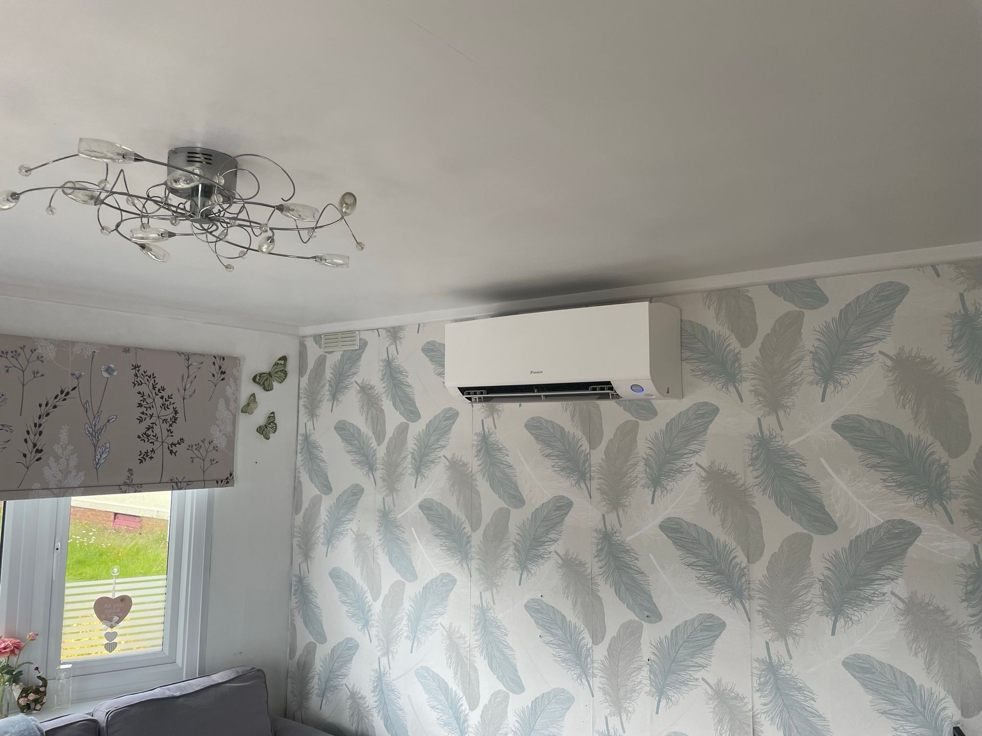 Single split system installed in a stationary home.