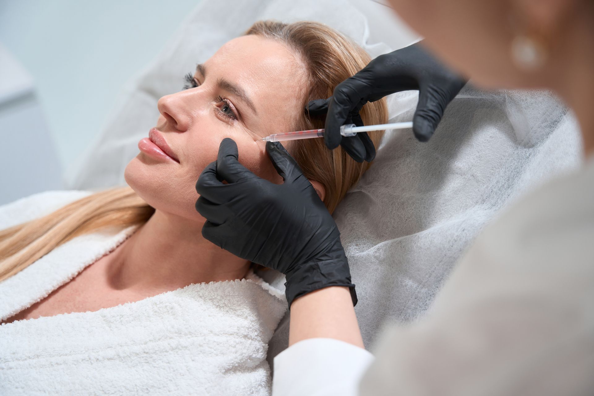 Getting a Botox Injection in Her Face