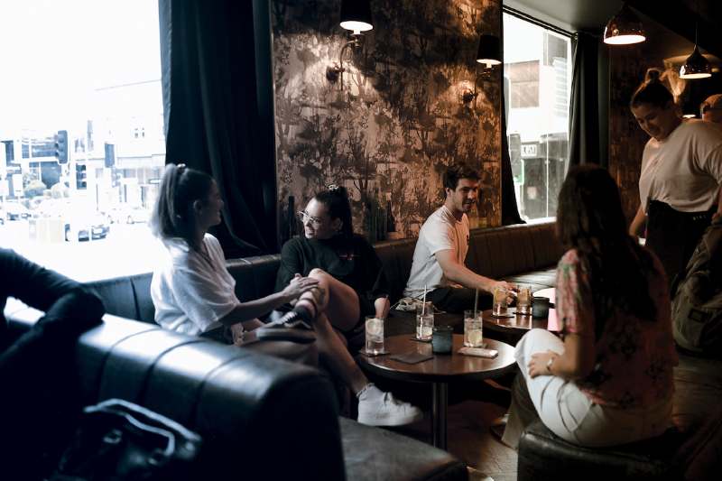 friends drinking at Finney Isles