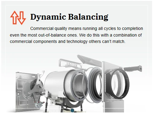 Dynamic balancing machine brochure with industrial equipment and text